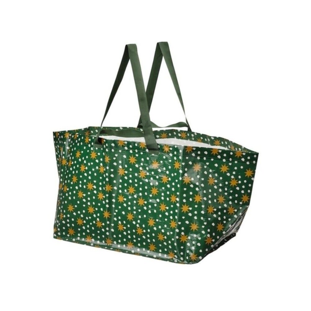 IKEA Vinterfint Bags Set of 2 NEW Red Storage w/Zipper & Green Tote Fast Ship - Picture 3 of 5